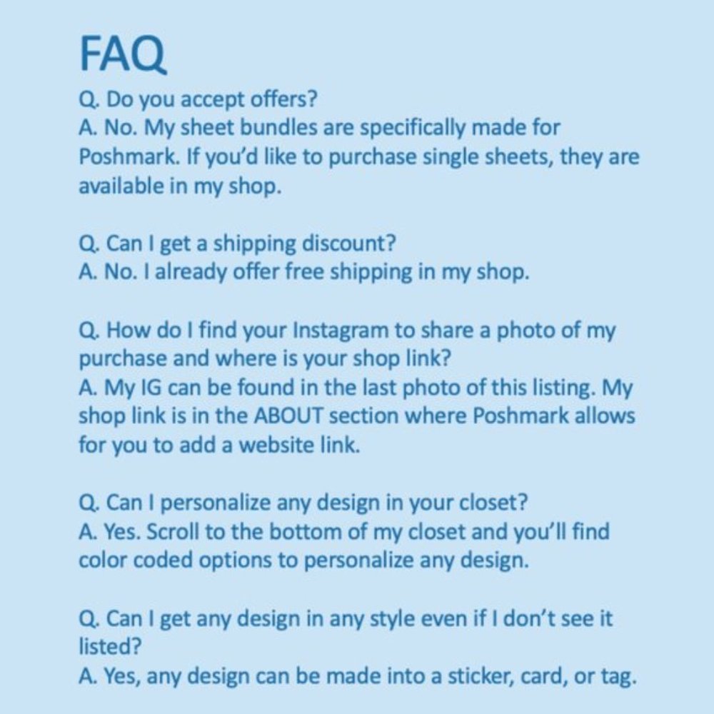 LB072 Custom Poshmark Stickers Shipping Supplies Personalizable [Price Firm] - Picture 8 of 9